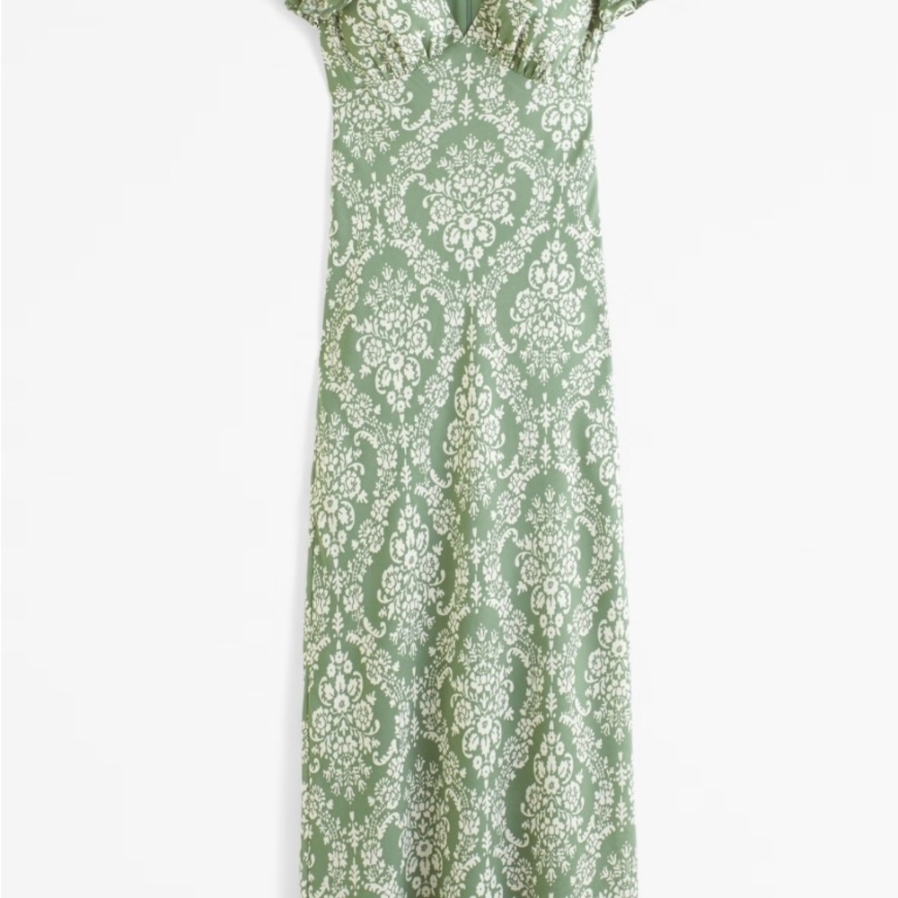Abercrombie & Fitch Ruffle Sleeve Maxi Dress